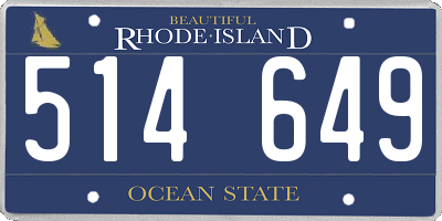 RI license plate 514649