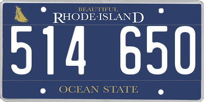 RI license plate 514650