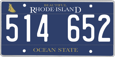 RI license plate 514652