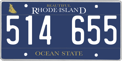 RI license plate 514655