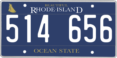 RI license plate 514656