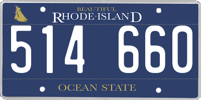 RI license plate 514660