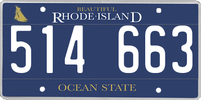 RI license plate 514663