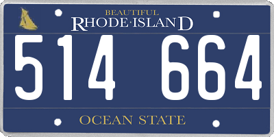 RI license plate 514664