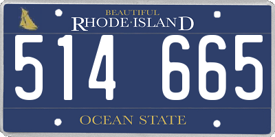 RI license plate 514665