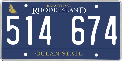 RI license plate 514674