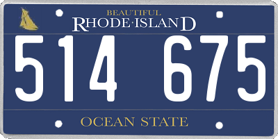 RI license plate 514675