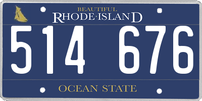 RI license plate 514676