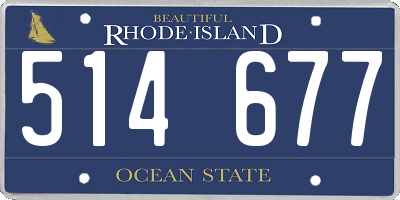 RI license plate 514677