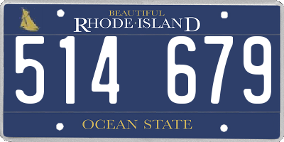 RI license plate 514679