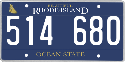 RI license plate 514680
