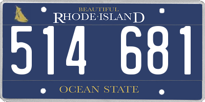 RI license plate 514681