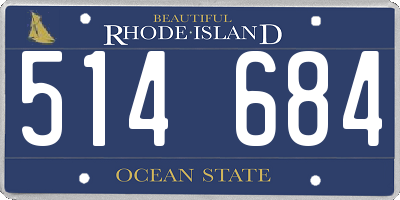 RI license plate 514684