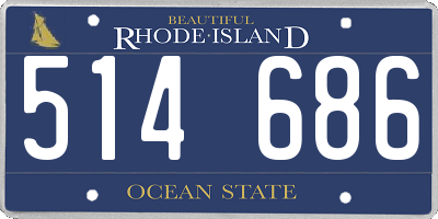 RI license plate 514686