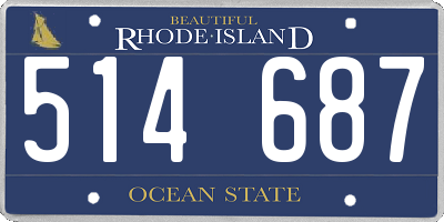 RI license plate 514687