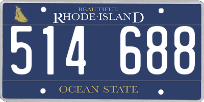 RI license plate 514688
