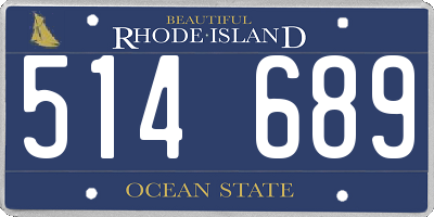 RI license plate 514689