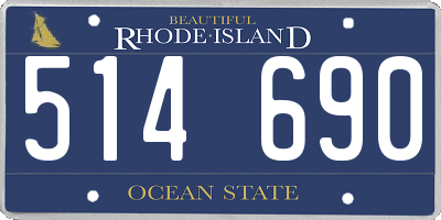RI license plate 514690