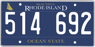RI license plate 514692