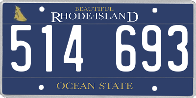 RI license plate 514693