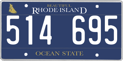 RI license plate 514695