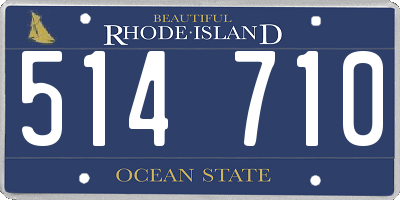RI license plate 514710