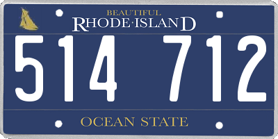 RI license plate 514712