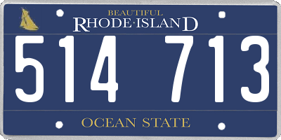 RI license plate 514713