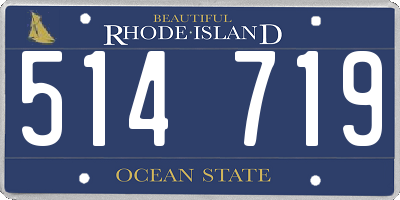 RI license plate 514719