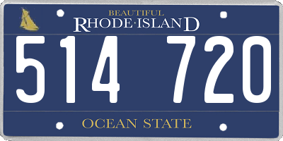 RI license plate 514720
