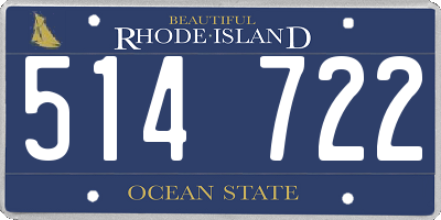 RI license plate 514722