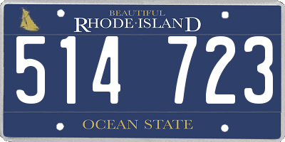 RI license plate 514723