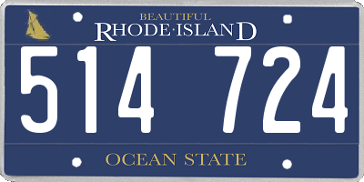 RI license plate 514724