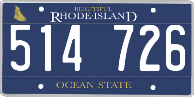 RI license plate 514726