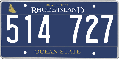 RI license plate 514727