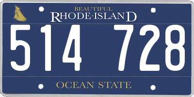 RI license plate 514728