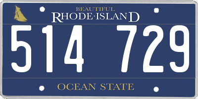 RI license plate 514729