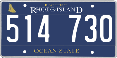 RI license plate 514730