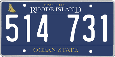 RI license plate 514731