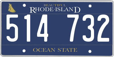 RI license plate 514732