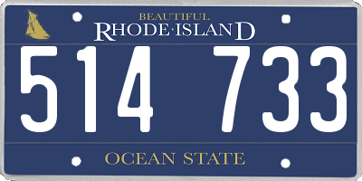 RI license plate 514733