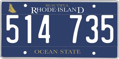 RI license plate 514735