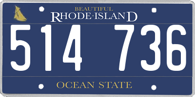 RI license plate 514736