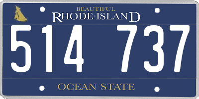 RI license plate 514737