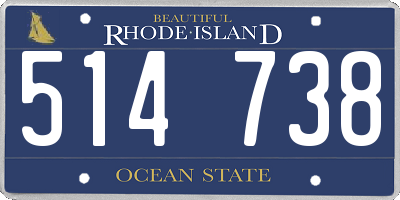 RI license plate 514738