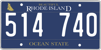 RI license plate 514740