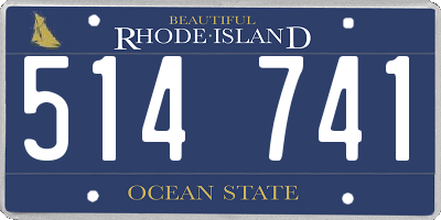 RI license plate 514741