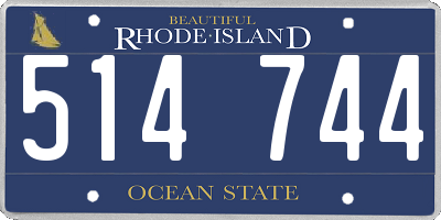 RI license plate 514744