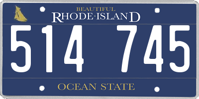 RI license plate 514745