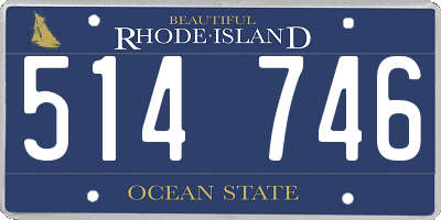 RI license plate 514746